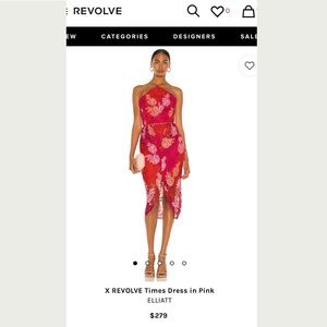 ELLIATT x REVOLVE Times Dress in Pink size Medium